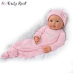 “Breathing” Baby Boy Doll With Quilted Blanket And Pacifier