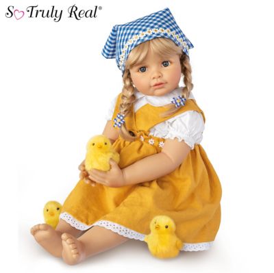 Monika Gerdes “Emma With Chicks” Child Doll And Plush Chicks