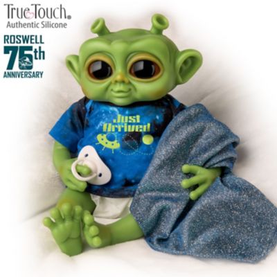 Silicone Alien Baby Doll With Glow-In-The-Dark Accessories