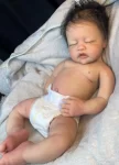 Sleeping Reborn Baby Girl Doll, Silicone Realistic Newborn Toddler, Lifelike Ooak Reborn Babies Preemie 18 inch, Birthday Gift for girl
