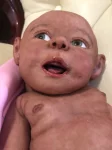 Allie, 20 inch full soft silicone reborn, painted skin and features, realistic