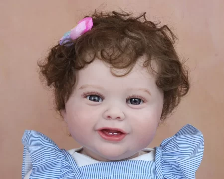 Reborn baby dolls that look real , 24 Inch , 3D Skin Soft Silicone , Reborn Baby For Girl , Realistic Smiling Princess , Toddler Art Doll